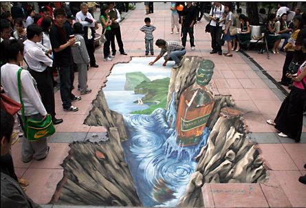 street art by Edgar Mueller  Click on photo for website of  Edgar Mueller 